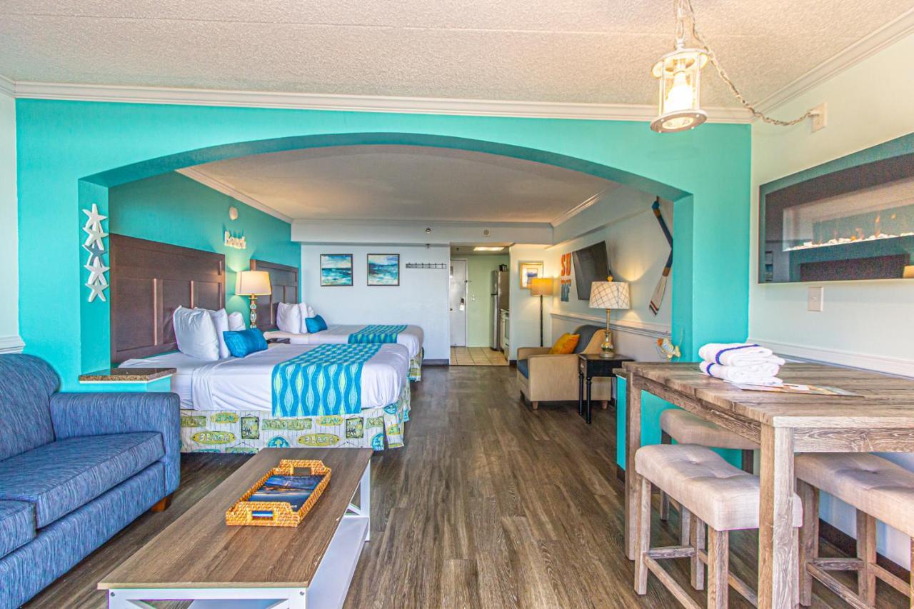 Oversized Ocean View Queen Suite With Beautiful Fireplace And Accents - Sleeps 4 Guests! Миртл-Бич Экстерьер фото